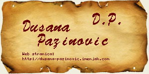 Dušana Pažinović vizit kartica